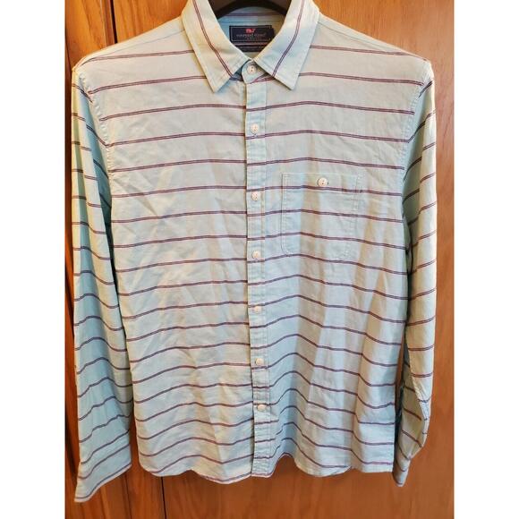 Vineyard Vines Other - VINEYARD VINES SLIM LONGSHORE STRIPED SHIRT BLUE MENS SIZE LARGE